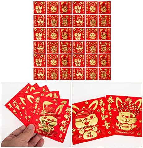 סיני אדום מעטפת 66 יחידות סיני חדש שנה של ארנב אדום מנות שנה של ארנב אדום מעטפות ארנב אדום מעטפות 2023 שנה אדום