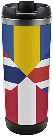דגלים לאומיים נורדיים נסע ספלי קפה עם כוסות מבודדות מכסה בקבוק מים קיר כפול נירוסטה