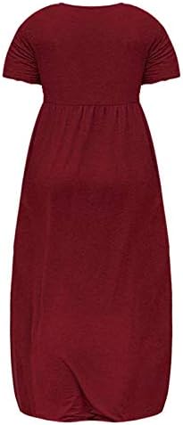 נשים שרוול קצר רגיל רופף מזדמן פלוס בגודל גודל ארוך חולצת טריקו מקסימ