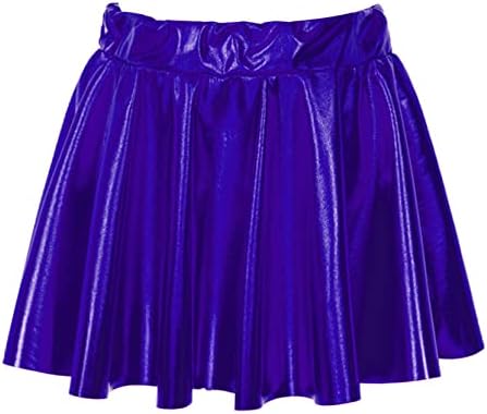 ילדות ווינצ'אנג בנות מבוקשות מטאליות קפלים חצאיות מיני מחליקות שמלת אתלטי ספורת תלבושות עודדות מותניים גבוהות