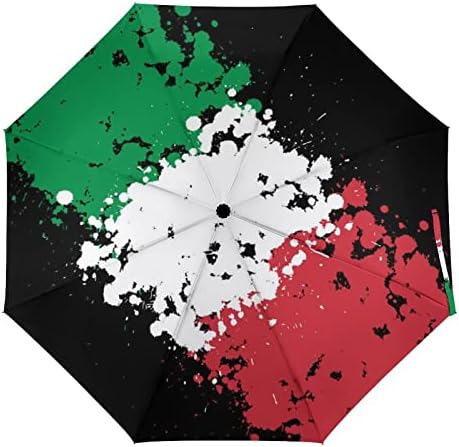 כתמי גראנג ' דגל איטליה מטריית נסיעות 3 קפלים אוטומטי פתוח סגור נגד אולטרה סגול מטריה ניידת מטריות אטומות לרוח