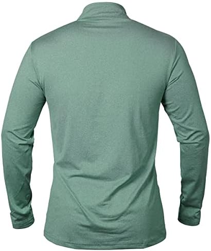 חולצות אתלטיות של שרוול ארוך של גברים קרווורנוני 1/4 סוודר רוכסן מהיר סווטשירט ספורט פעיל יבש לחדר כושר