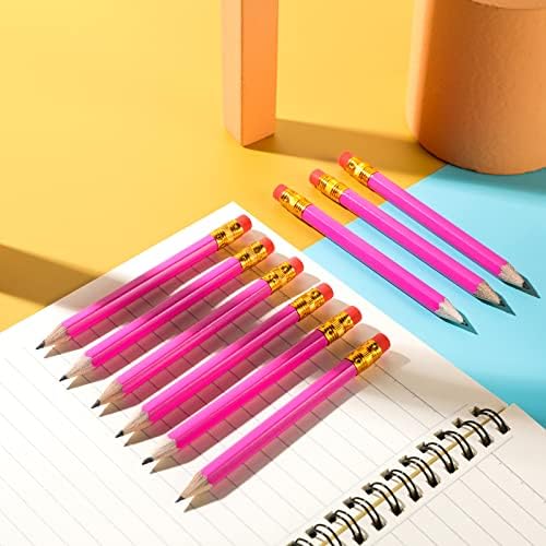 זונון 48 חתיכות גולף עפרונות חצי עפרונות עם מחק חתונה מיני עפרונות קצר קטן עפרונות לילדים כלה מקלחת