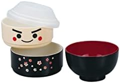 יפני, יפני ארוחת צהריים בנטו תיבת לילדה חמוד קוקשי בובת עיצוב דובדבן פריחת דפוס, תוצרת יפן, אדום סאקורה ילדה