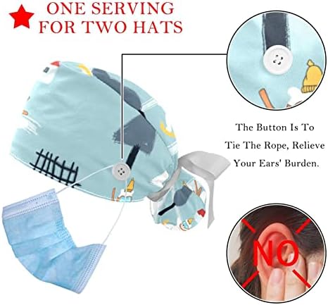 2 חבילות כובעי עבודה עם רצועת זיעה לנשים, לוח מודל