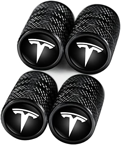 כובעי שסתום צמיג מכוניות כיסוי גזע צורת לוגו תואם לדגם Tesla y x S 3 אביזרי רכב סדרה