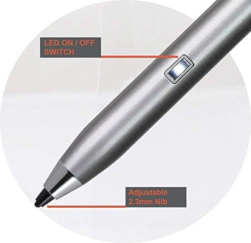 Broonel Silver Mini Point Point Digital Active Stylus PEN תואם למחשב נייד Chuwi Herobook 14.1 אינץ '