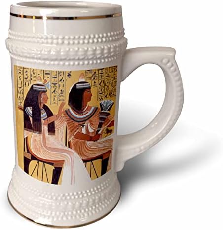 3 דרוז האמנות המצרית העתיקה יושבת בבעל ואישה זוג מצרים. - 22oz שטיין ספל