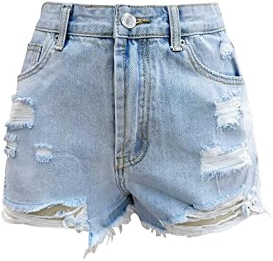 מכנסיים קצרים לנשים Miashui PAJAMA SET נשים סקסיות מותניים גבוהות רוכסן ג'ינס ג'ינס מכנסי ג'ינס מכנסיים
