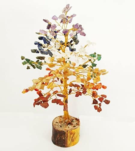 עץ קריסטל ריפוי ריפוי שבעה צ'אקרה צ'אקרה עץ החיים של בונסאי עץ עץ תיל זהב בסיס עץ רייקי מתנות קריסטל קישוטים