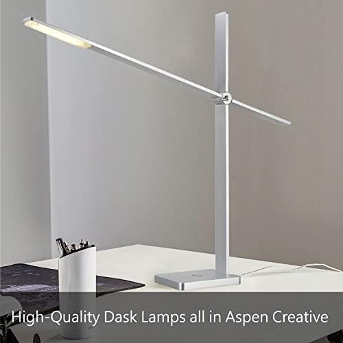 Aspen Creative 40256-04-2, 23-3/4 H מנורת שולחן גוף קרמיקה לבן, גודל: 11 L x 11 W x 23-3/4 H,