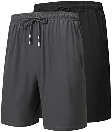 מכנסיים קצרים של אימון יבש מהיר של Honcan מכנסיים קצרים בביצועים אתלטיים עם כיסי רוכסן לאימוני חדר