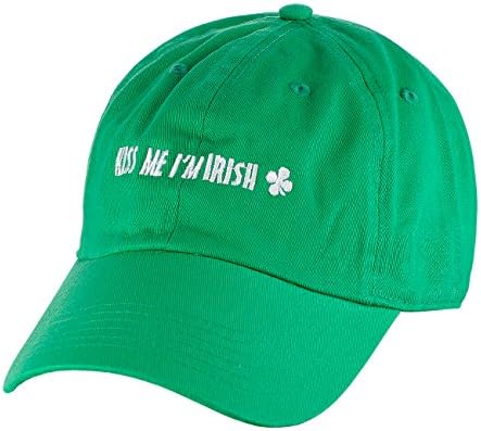 D&Y St. St. Patrick's Day's רקום ציטוט מזל קלובר כובע בייסבול פרופיל נמוך