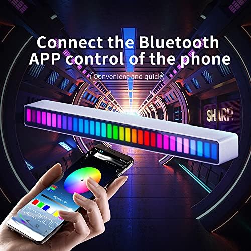 TWDDYC RGB אטמוספרה אור מוסיקה מוסיקה קצב אור מכונית LED אטמוספרה אור פנטום צבע שליטה קולית בקרה מוסיקה