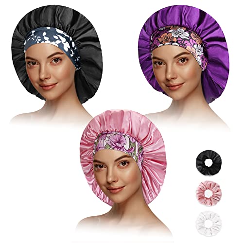 מכסה משי סאטן סאטן מצנפת שיער לשינה כובע סאטן למכסה שיער לנשים כובעי שיער מכסה משי לשיער טבעי