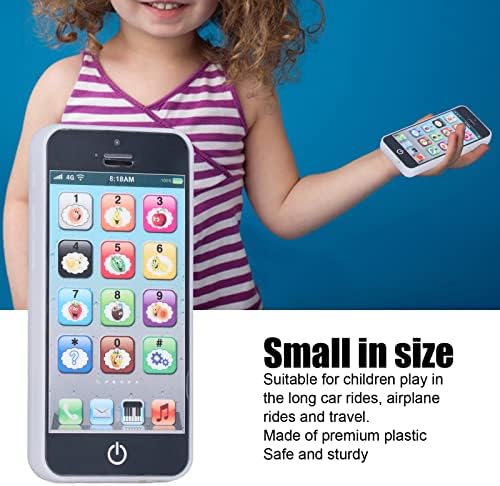 צעצוע סלולרי נייד של Fecamos, צעצוע טלפון נייד לתינוקות אנגלית פיתוח פיתוח ממשק פשוט לנסיעות לילדים