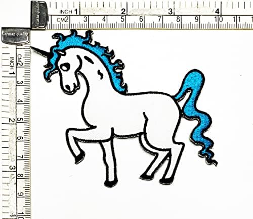 קלנפלוס חד קרן סוס קריקטורה לתפור ברזל על תיקון רקום אפליקצית מלאכה בעבודת יד בגדי שמלת צמח