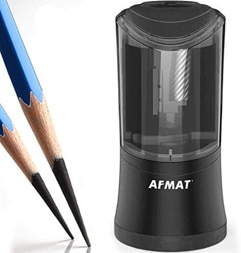 מחדד עיפרון ארוך של AFMAT, מחדד עפרון אמנות נטען לעפרונות גדולים 6-9.6 ממ, מחק חשמלי נטען לאמנים, 140 מילוי