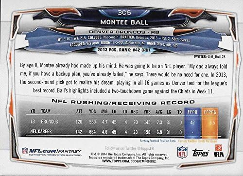 2014 Topps 306 Montee Ball NM-MT Broncos