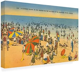 אמנות סימן מסחרי 'חוף גלויה IV' אמנות קנבס מאת פורטפוליו אפל פראי 16x24