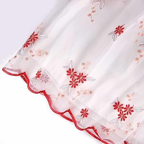 שמלת קשת רקמה שרקית הנסיכה טוטו בנות שמלת ילדות קטנות רקום רקום מתנות ליום הולדת ילדה בת 4
