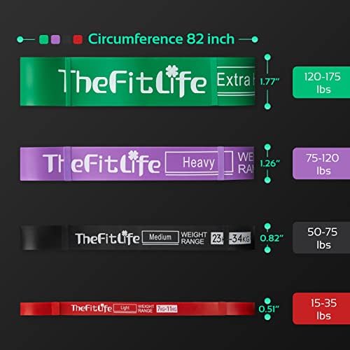 רצועות תרגיל התנגדות לתאריך התנגדות המוגדרות עם ידיות+ פסי תרגיל מסייעים של TheFitLife המוגדרים