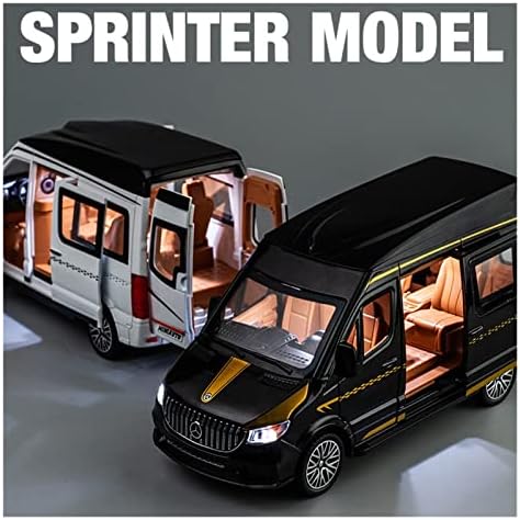 דגמים מכונית העתק רכב 1 24 התאמה למכונית Benz Sprinter MPV דגם מתכת רכב רכב סימולציה של רכב צליל צעצוע