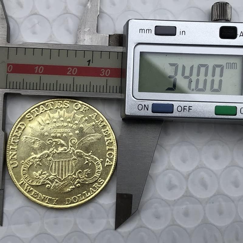גרסת 1883p של ארצות הברית 20 מטבע זהב פליז עתיק מטבעות זיכרון זרות 34 ממ