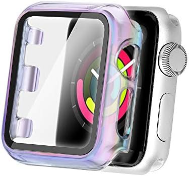 Secbolt 40 ממ תואם פס Apple Watch עם מגן מסך זכוכית מחוסמת מובנית- מסביב למארז ההגנה לסדרת IWatch SE