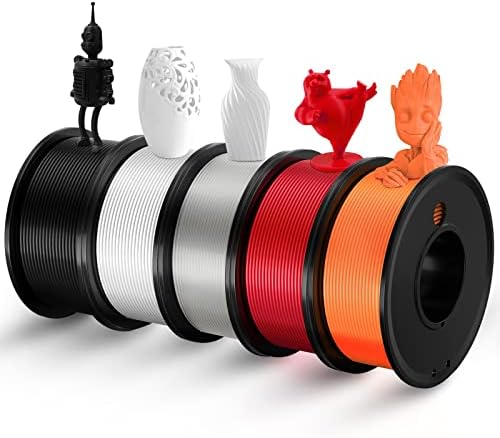 HAOSEGD 3D מדפסת נימה PLA 1.75 ממ חומרי הדפסה תלת-ממדיים 5 צבע צבעוני הדפסה סינון 1.75 ממ לבן