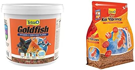 פתיתי דג זהב טטרה 2.2 דלי קילו, תזונה מאוזנת מבחינה תזונתית עבור דגי אקווריום & מגבר; 16485 קוי ויברנס
