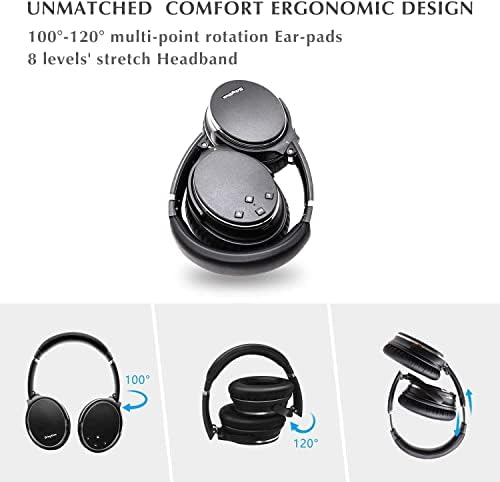 SRHYTHM NC35 מבטל רעש אוזניות אלחוטי Bluetooth 5.0 עם NC15 על אוזניות אוזניים עם מיקרופונים לשיעור