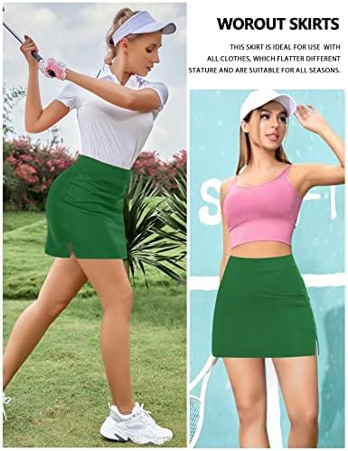 חצאיות טניס של גנאדו לנשים עם מכנסיים קצרים כיסים גולף אתלטי סקורטס מותניים גבוהים אימון חצאית אימון מזדמנים