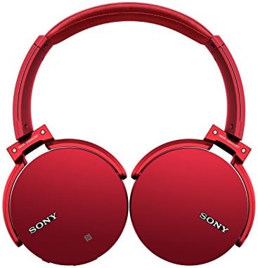 Sony MDRXB950BT/R אוזניות Bluetooth Bass נוספות, אדום
