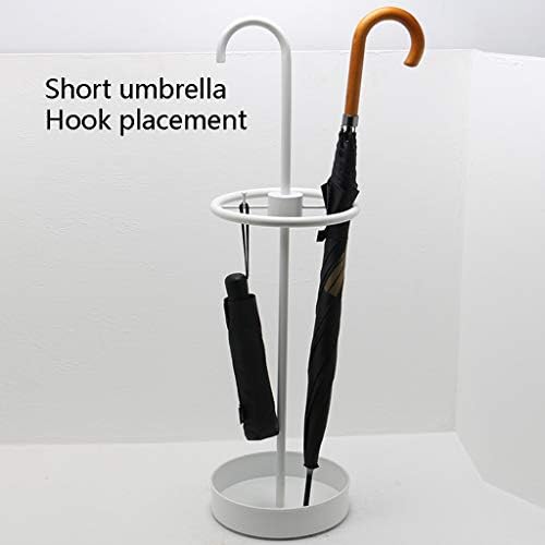 עמדת מטרייה פנים שחור ברזל מחושל, עם מגש טפטוף וקרס, עבור מסדרון חנות ביתית כניסה למגדי מטרייה מארגן מתלה