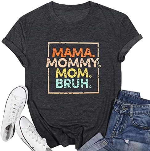 נשים אמא מכתב הדפסת חולצה הלכתי מאמא לאמא לאמא כדי ברוה חולצה חולצה מצחיק אמא טי למעלה