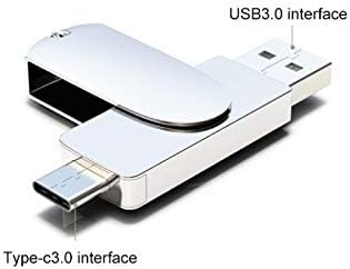 Luokangfan LLKKFFF אחסון נתונים מחשב 128GB USB 3.0 + Type-C 3.0 ממשק מתכת טוויסטר פלאש דיסק V11