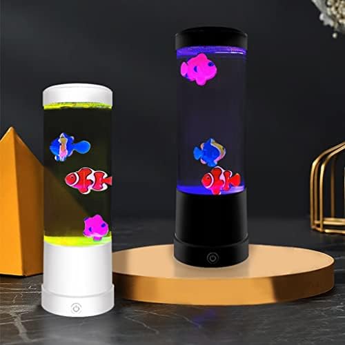 אקווריום אור עם 3 מלאכותי דגים רב צבע תנועה מנורת סופר שקט אקווריום טנק עיצוב שולחן לילה אור