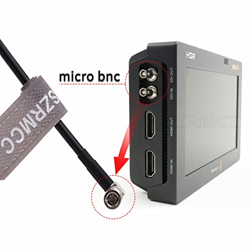 SZRMCC צפיפות גבוהה HD זווית ימנית מיקרו BNC Q4 לנקבה BNC רגילה 75 אוהם UHD 4K כבל קואקסיאלי וידאו לווידיאו בלקמגי