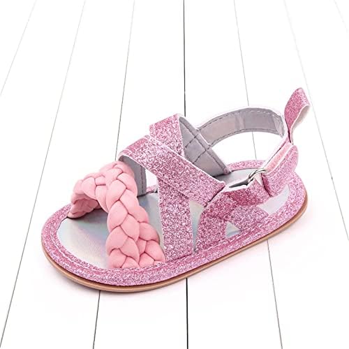 ילדי קיץ פעוטות תינוקות סנדלים שטוחים תחתון קל משקל נושם צבע מוצק לא גרבי נעליים לתינוק