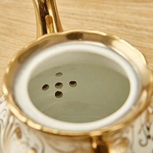 כוס תה קרמיקה של ytyzc וכוסות קפה סין זהב סיר קערת סוכר קערת תה תה תה קומקום