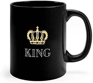 אקוי מצחיק מלך של הכל ספל שחור קפה ספל קפה כוס תה ספלי משרד הומור מתנות לילדים חברים עמיתים הורים גבר אישה ובנות