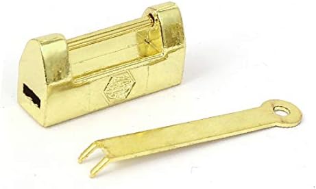 מנעול קופסא תכשיטים אקס-דריי מנעול תא מטען מפתח נעילת תפס אבזם זהב טון (קאג 'ה דה ג' ויאס קנדדו סראדור