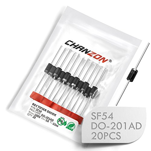 Chanzon SF54 Super Fast Recodifier Dode 5a 200V 35NS DO-201ad צירי 5 אמפר 200 וולט דיודות אלקטרוניות