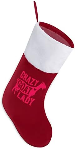 גברת עזים משוגעת גרבי חג חג המולד אדום לחג חג המולד קישוטי הבית לאח עץ חג המולד גרביים