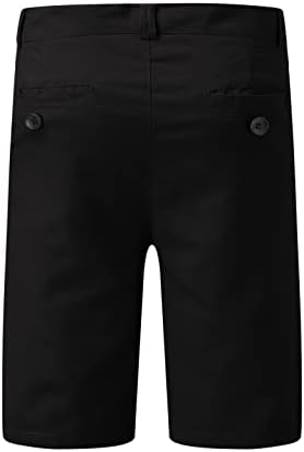מכנסיים קצרים מזדמנים לגברים של Beuu 5 אינץ 'חריץ מטען קדמי שטוח צ'ינו מכנסיים קצרים קיץ אימון אימון