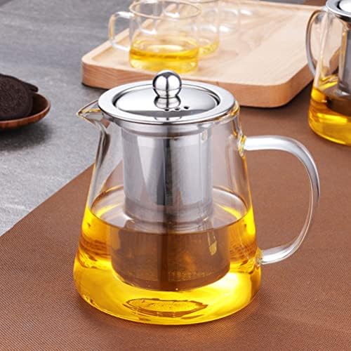 מסנני קפה קומקום זכוכית צלולה עם קומקום תה של פלדה 550 מל עם קומקום תה עם כיריים יותר סיר תה תה חם יצרנית תה