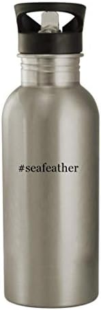 מתנות Knick Knack Seafeather - בקבוק מים מפלדת אל חלד 20oz, כסף