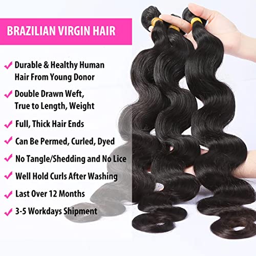 שיער טבעי גוף גל חבילות לא מעובד ברזילאי לא מעובד שיער טבעי 4 חבילות שיער טבעי 9 כיתה גוף