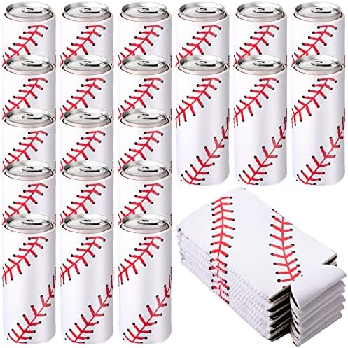 26 PCS בירה בייסבול CAN CAN COWER PARTABLABALL מסיבת מעדיפה BASEBALL BASEBALL NEOPRENE משקה שרוול מתקנת מחזיק